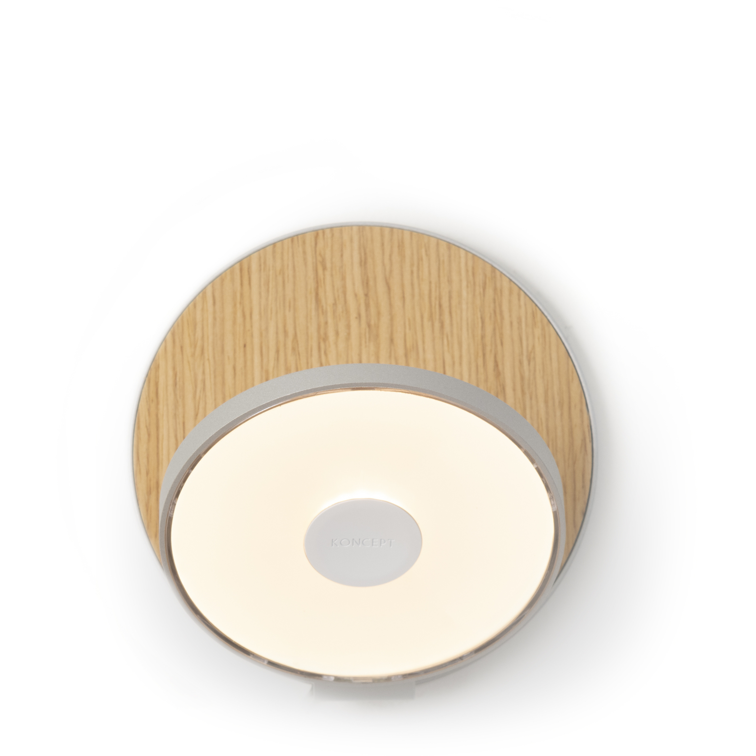 Gravy LED 4 inch Silver with White Oak Wall Sconce Wall Light, Plug-in